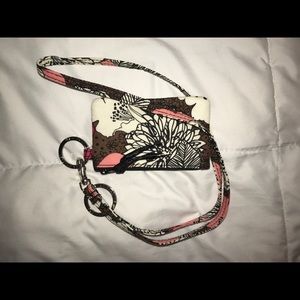 Vera Bradley wallet and lanyard