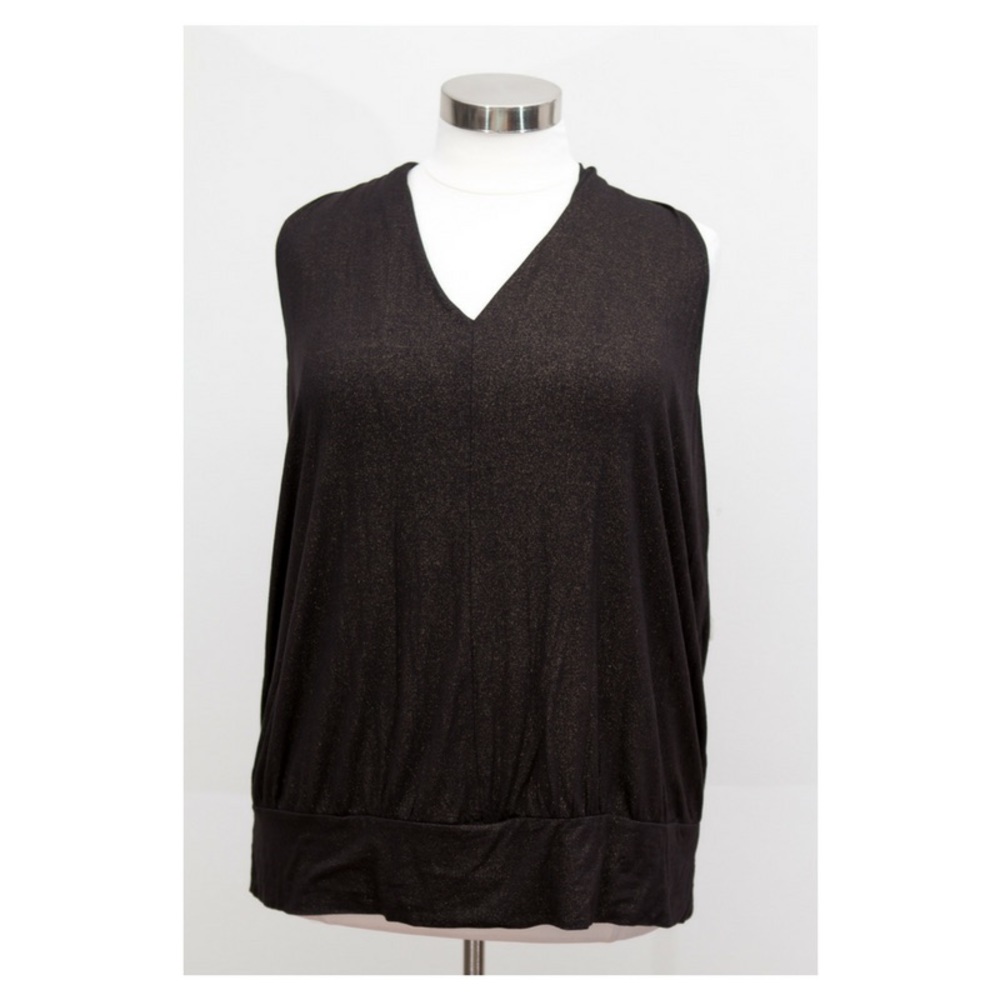 Lane Bryant NWOT Black & Gold Racerback Tank