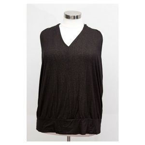 Lane Bryant NWOT Black & Gold Racerback Tank