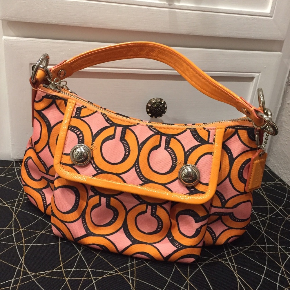 Coach Bag, Orange/Pink