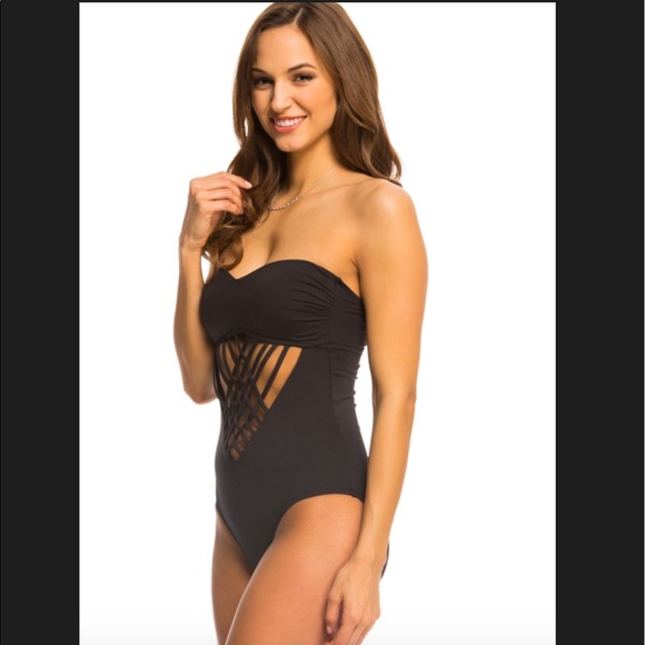 Kenneth Cole Mio One Piece Bandeau Swimsuit BNWT - Picture 2 of 4