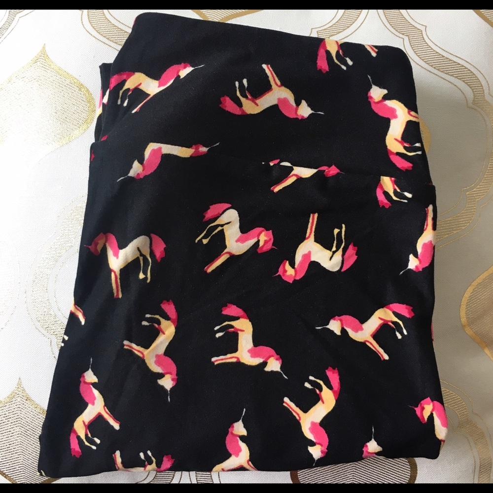 🦄 RARE LulaRoe pink unicorn OS leggings BNWT💕