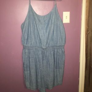 Plus Size Denim Romper