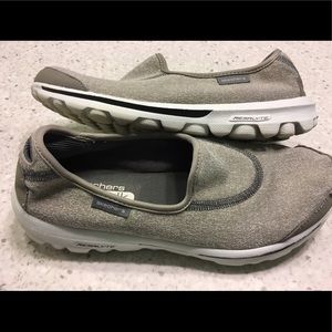 Skechers Gray Go Walk Slip On Shoes