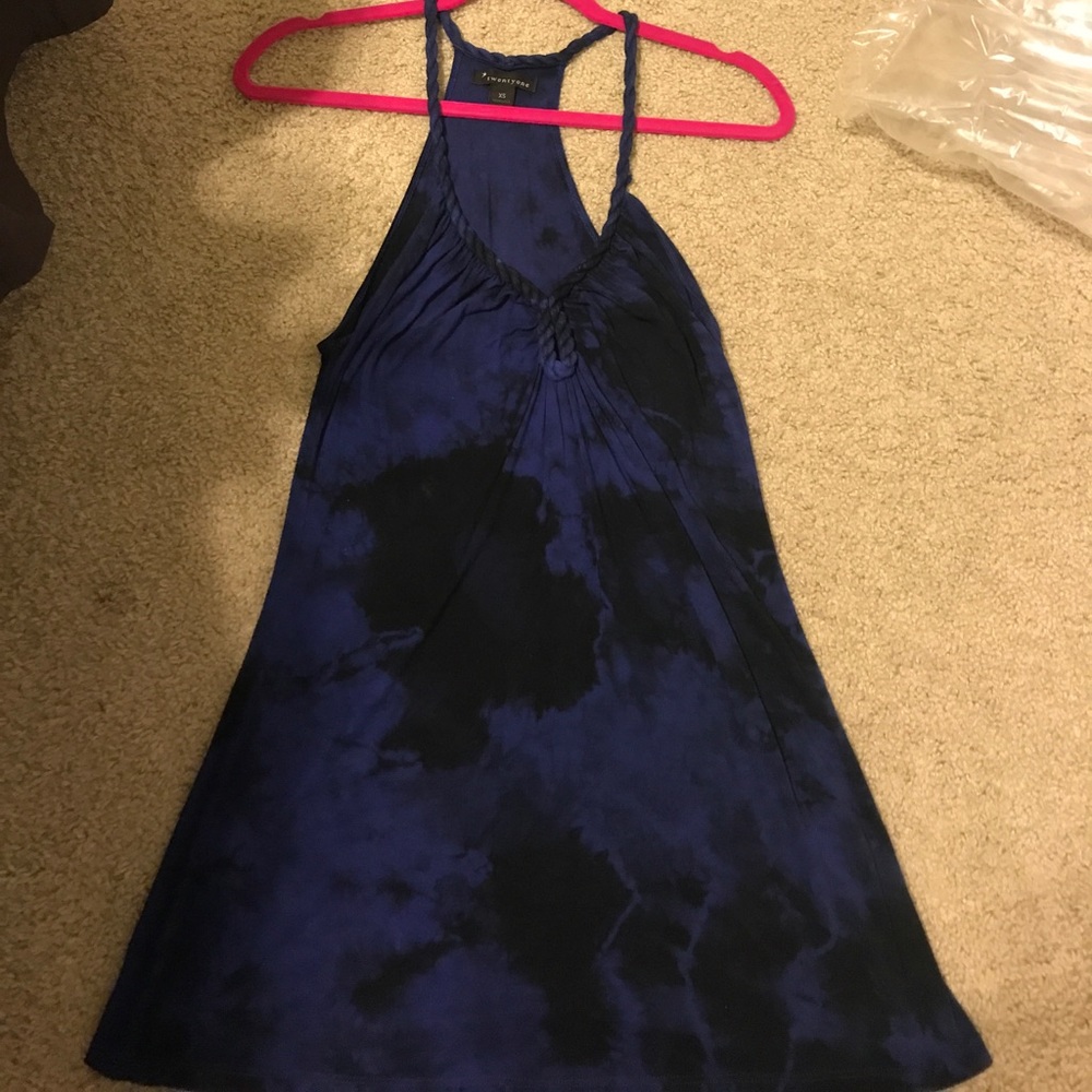 Blue/black short dress or top
