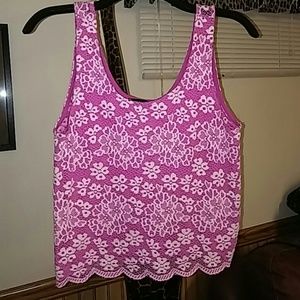 Floral lace crop top