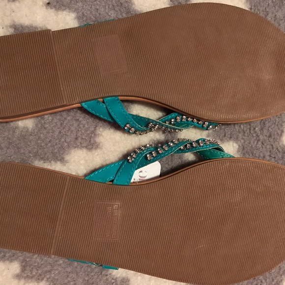 Turquoise Flip Flops - Picture 3 of 4