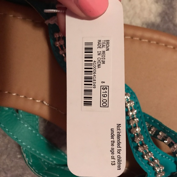 Turquoise Flip Flops - Picture 4 of 4