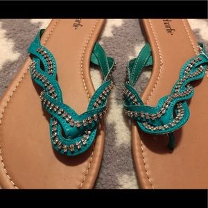 Turquoise Flip Flops