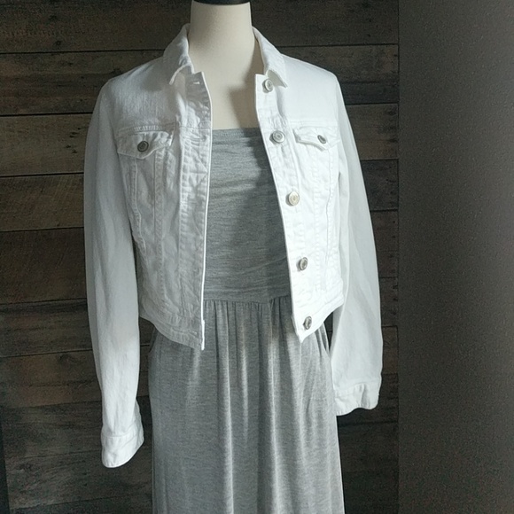 American Eagle Outfitters Jackets & Blazers - AEO White Jean Jacket