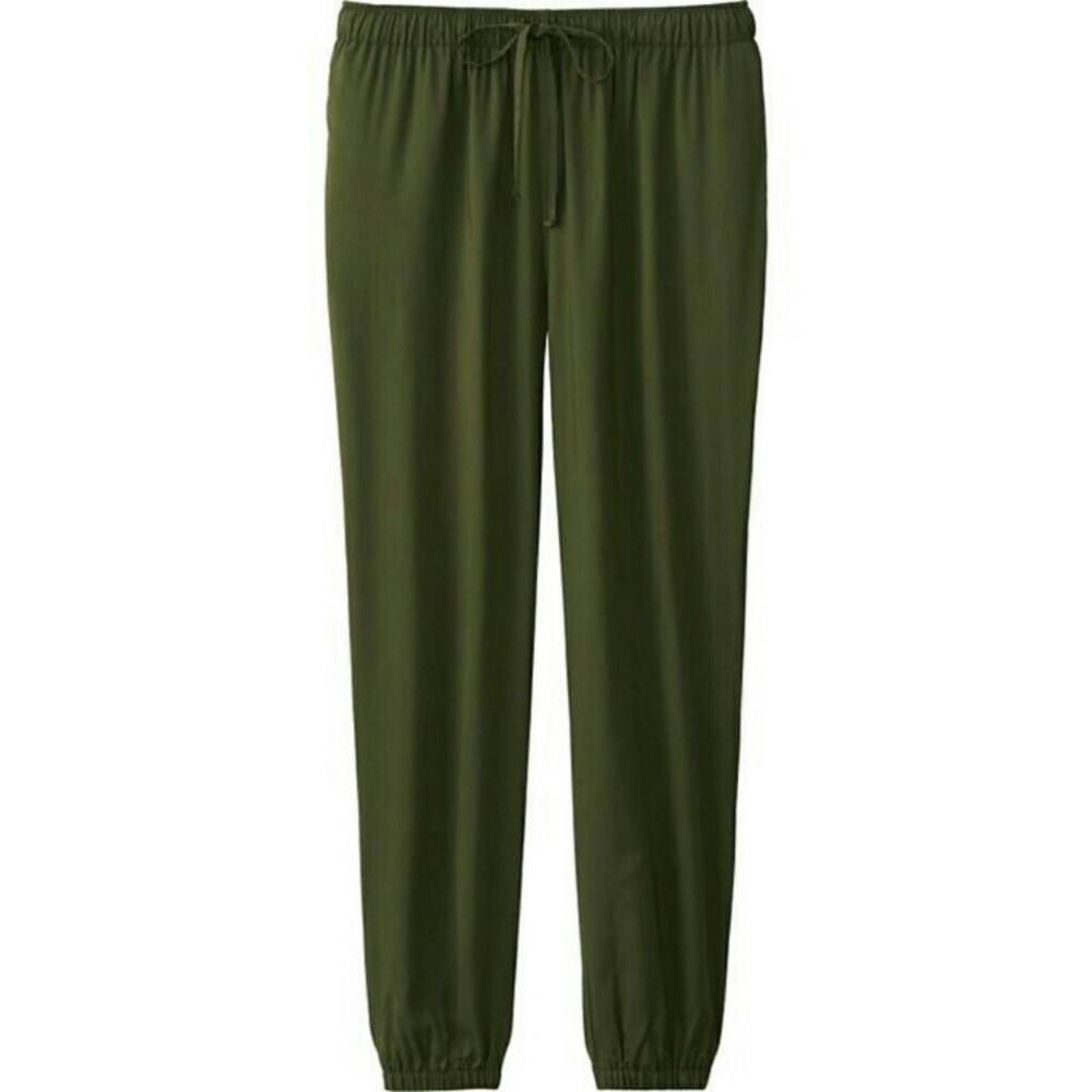 New Uniqlo Women's Drape Pant Medium Olive Green