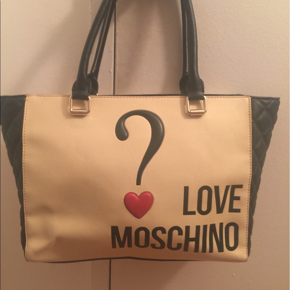 Cute 'Love Moschino' Question Mark Tote Bag