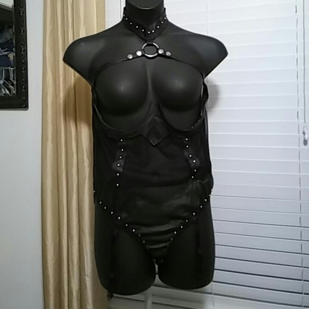 Leather teddy
