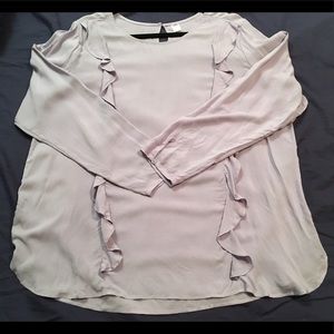 Lavender ruffle top