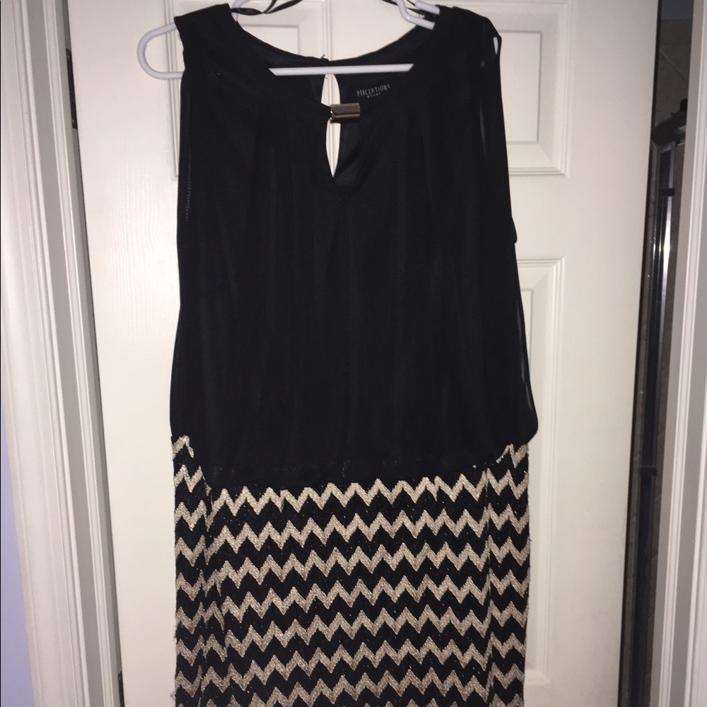 Black and gold dress