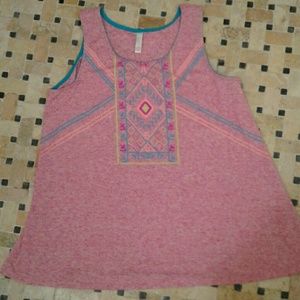 Tribal pattern flow tank top