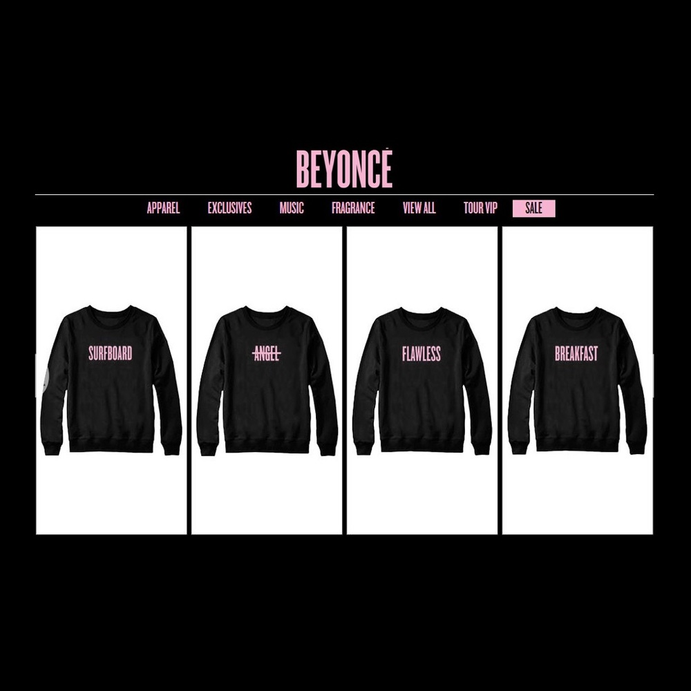 Beyonce BEYONCÉ Album Sweatshirts