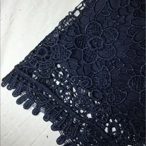 Abercrombie Navy Blue Lace Skirt :)