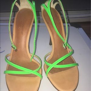 Lime Green strapped dolce and gabbana sandals