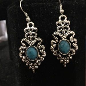 Turquoise earrings.