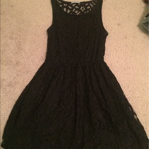 Lace Black A-line Dress Sz S