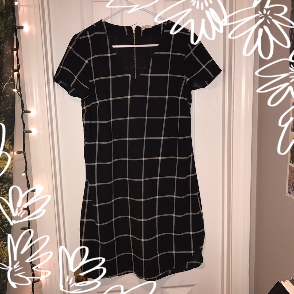 Black Plaid Dress