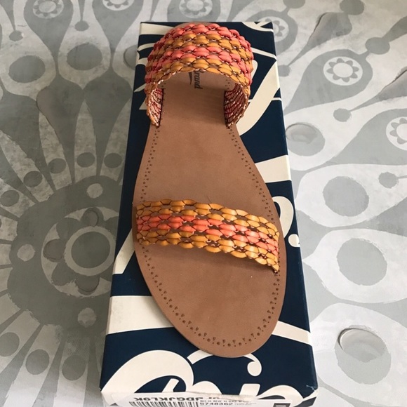 {Lucky Brand} Alddon Pink/Orange Slide Sandal - Picture 4 of 7