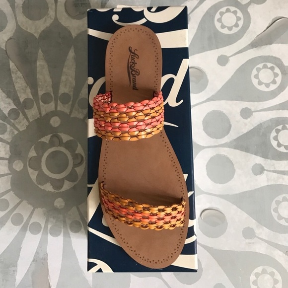 {Lucky Brand} Alddon Pink/Orange Slide Sandal - Picture 6 of 7