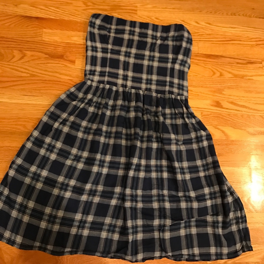 Plaid Hollister Strapless Dress