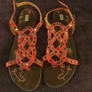 Malibu orange Olsenboye sandals