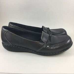 Clarks Bendables Loafer Women 11 Gray Lizard Print