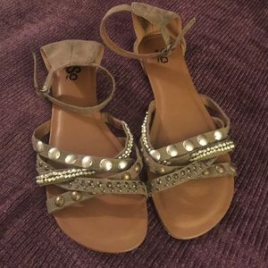 Brown accented sandals