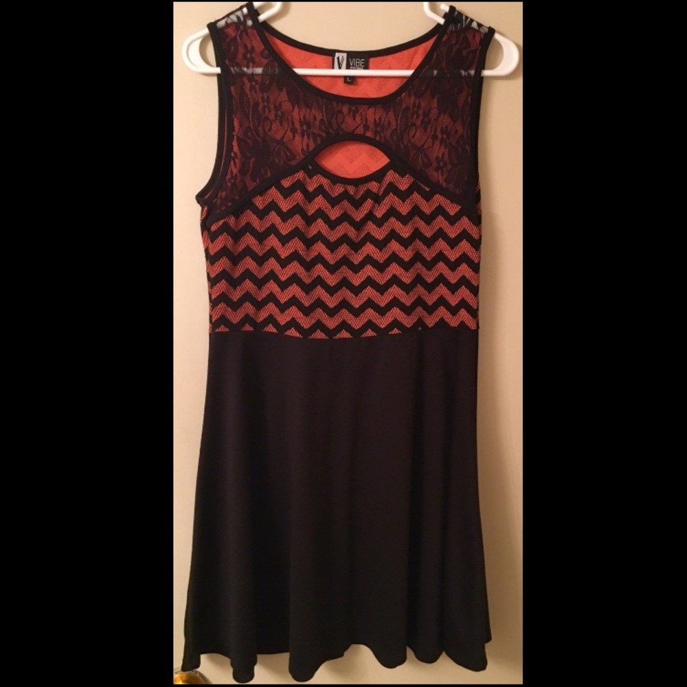 Lace and Chevron Dress!