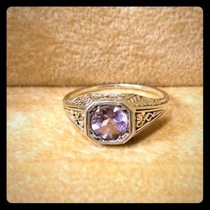 Amethyst sterling silver ring