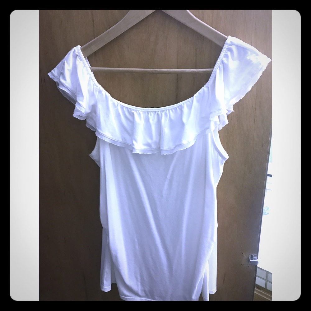 White House Black Market Ruffled Top - Medium