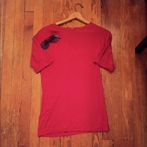 Red T shirt dress