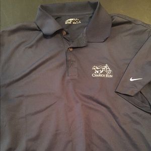 Navy Nike Golf polo with Chariot Run logo