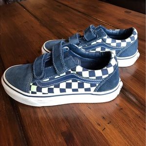 Kids Vans, checkered glow in the dark