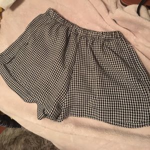 high waisted checkered brandy shorts