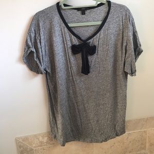 Jcrew retail chiffon bow tee size L