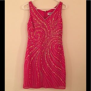 NWT ! Hailey Logan by Adrianna Papell Beaded Dress