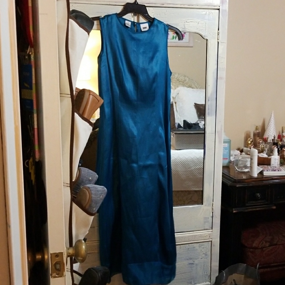Blue DKNY cocktail dress - Picture 3 of 6