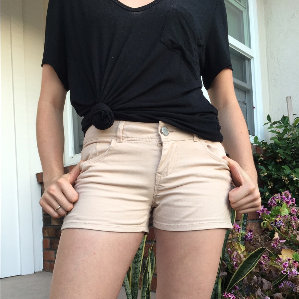 Cream Shorts