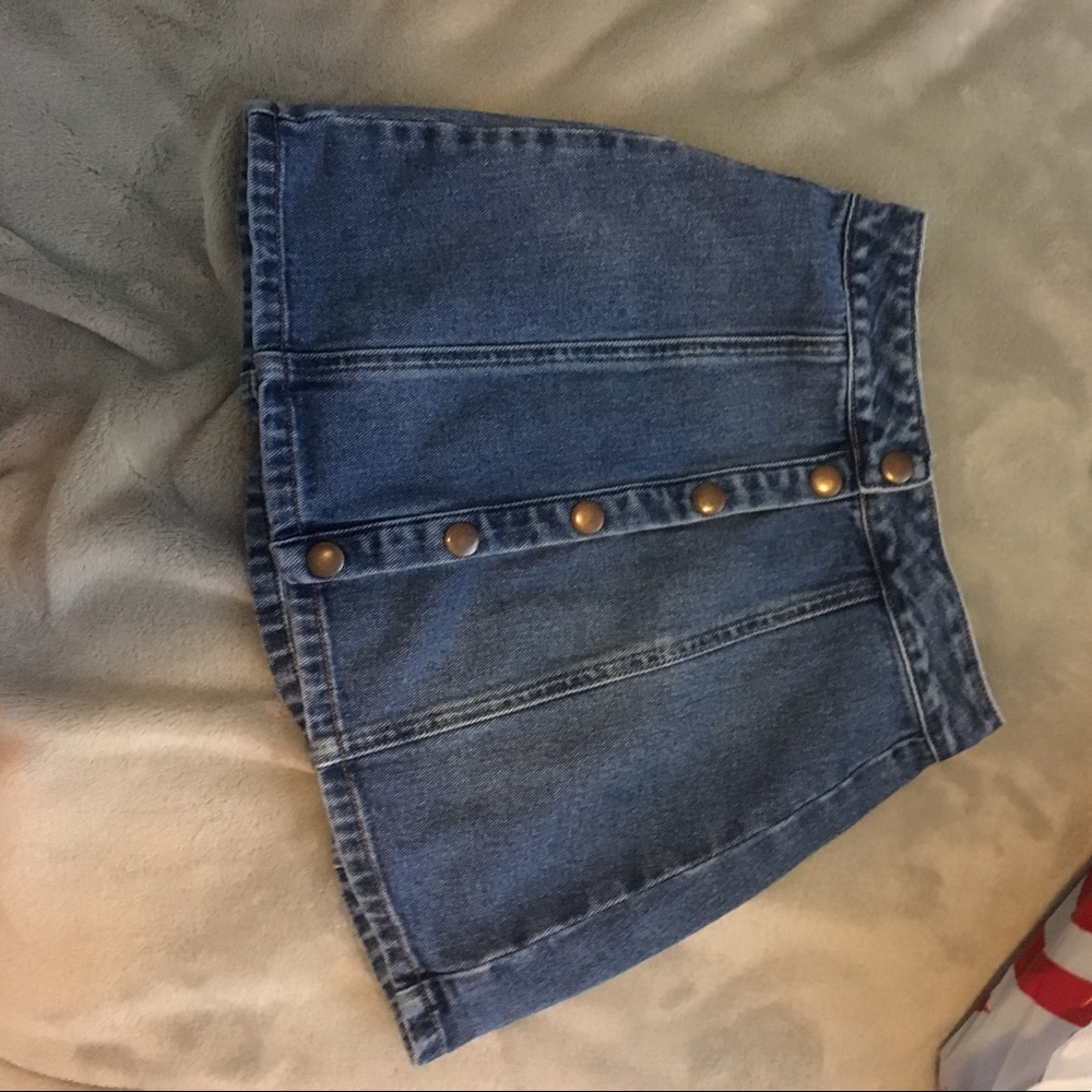 Jean button down skirt