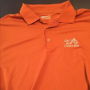 Large Orange Nike Golf polo with Chariot Run logo
