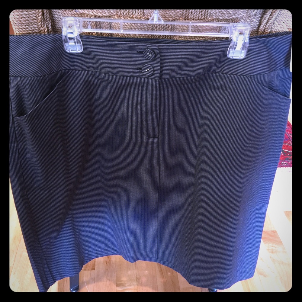 NEW Talbots's Gray/Black pinstriped pencil skirt