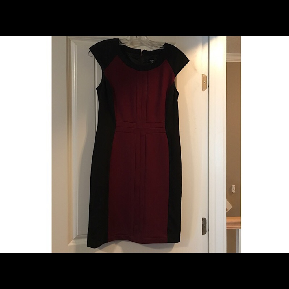 Black and garnet dress