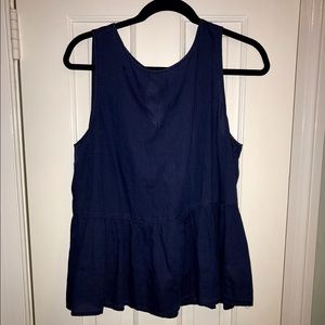 Chambray Peplum Top