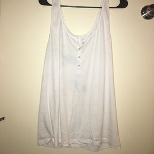 White Henley tank.