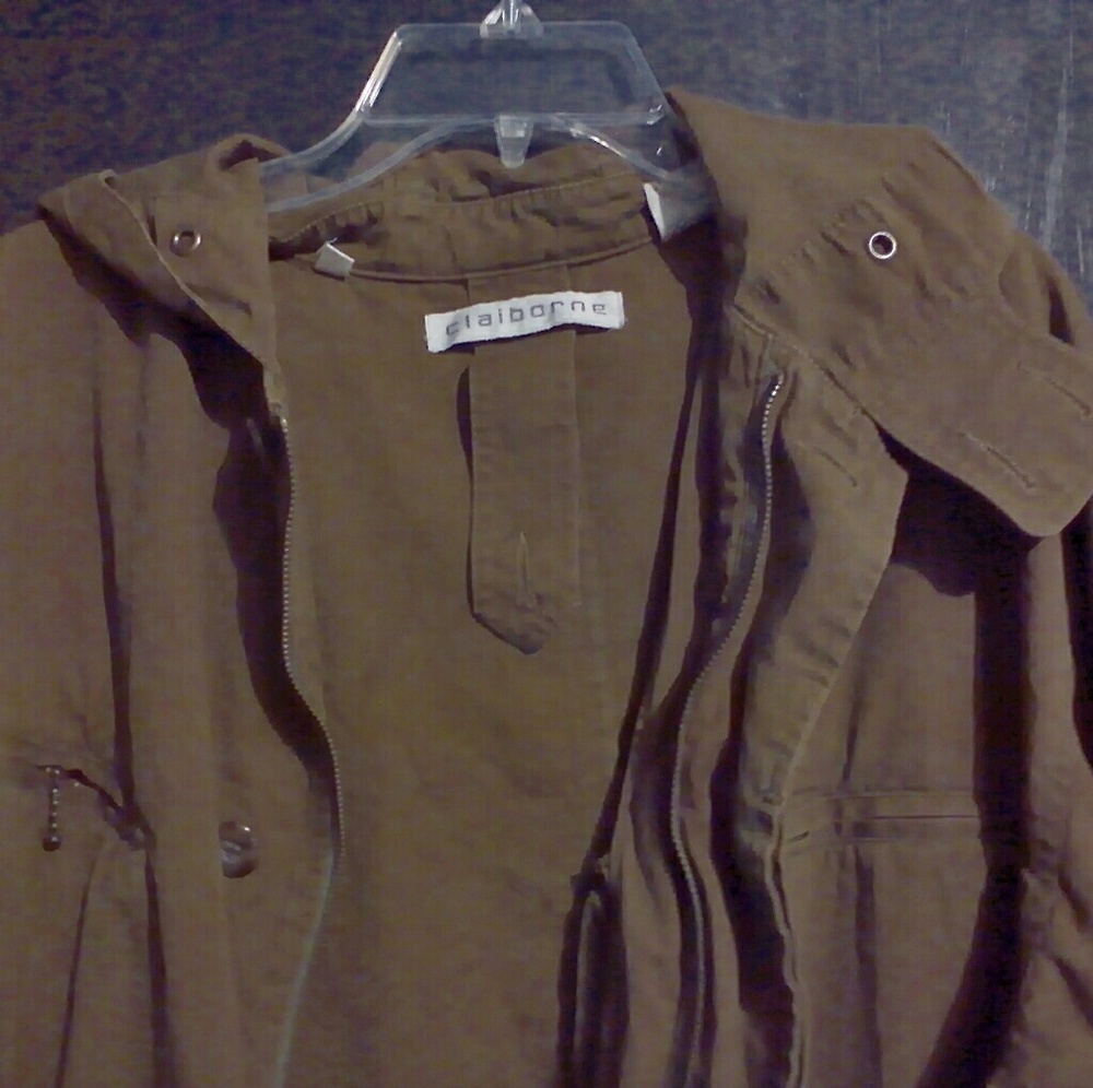brown/tan trench coat